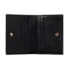 Gucci GG Emblem Emblem Brand Print Snap Fastening Grained Leather Wallet Mini Women's Black