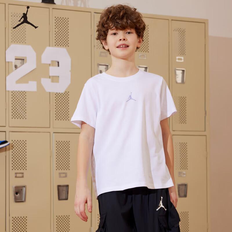 

Jordan Хлопковая дышащая футболка с коротким рукавом Nike AJ для мальчиков S