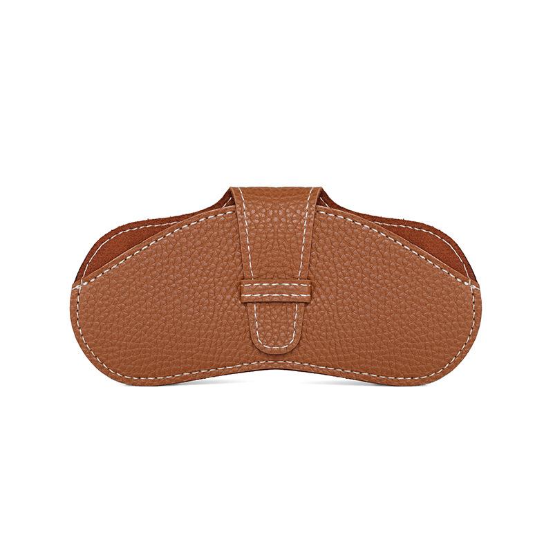 Glasögonfodral Kvinnor Läder Mjuk Glasögonväska Mode Portabel Solglasögonlåda Väska Tillbehör Glasögonfodral Solglasögonlåda