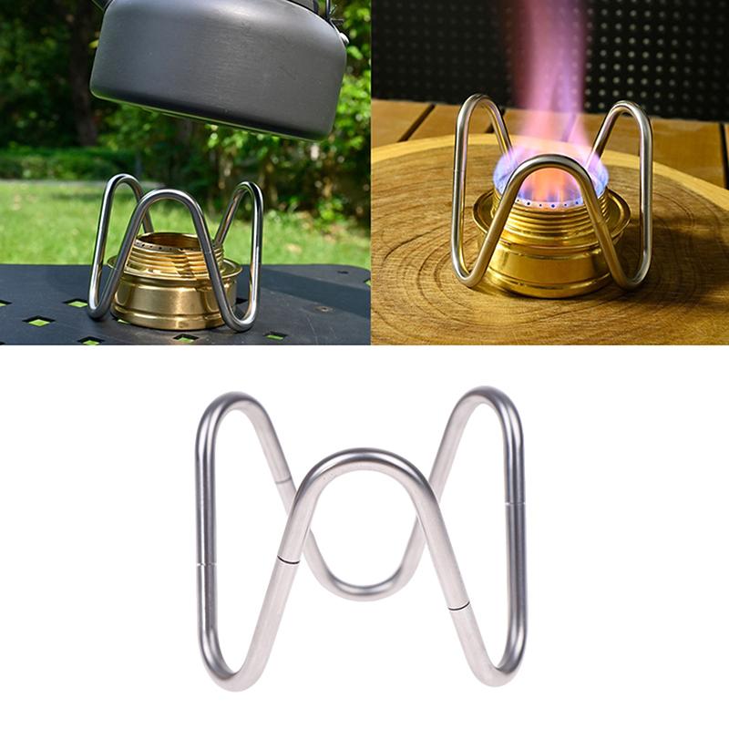 Outdoor Camping Alcohol Stove Bracket Stainless Steel Detachable Bracket Portable Camping Accessories Camping Hiking Stove