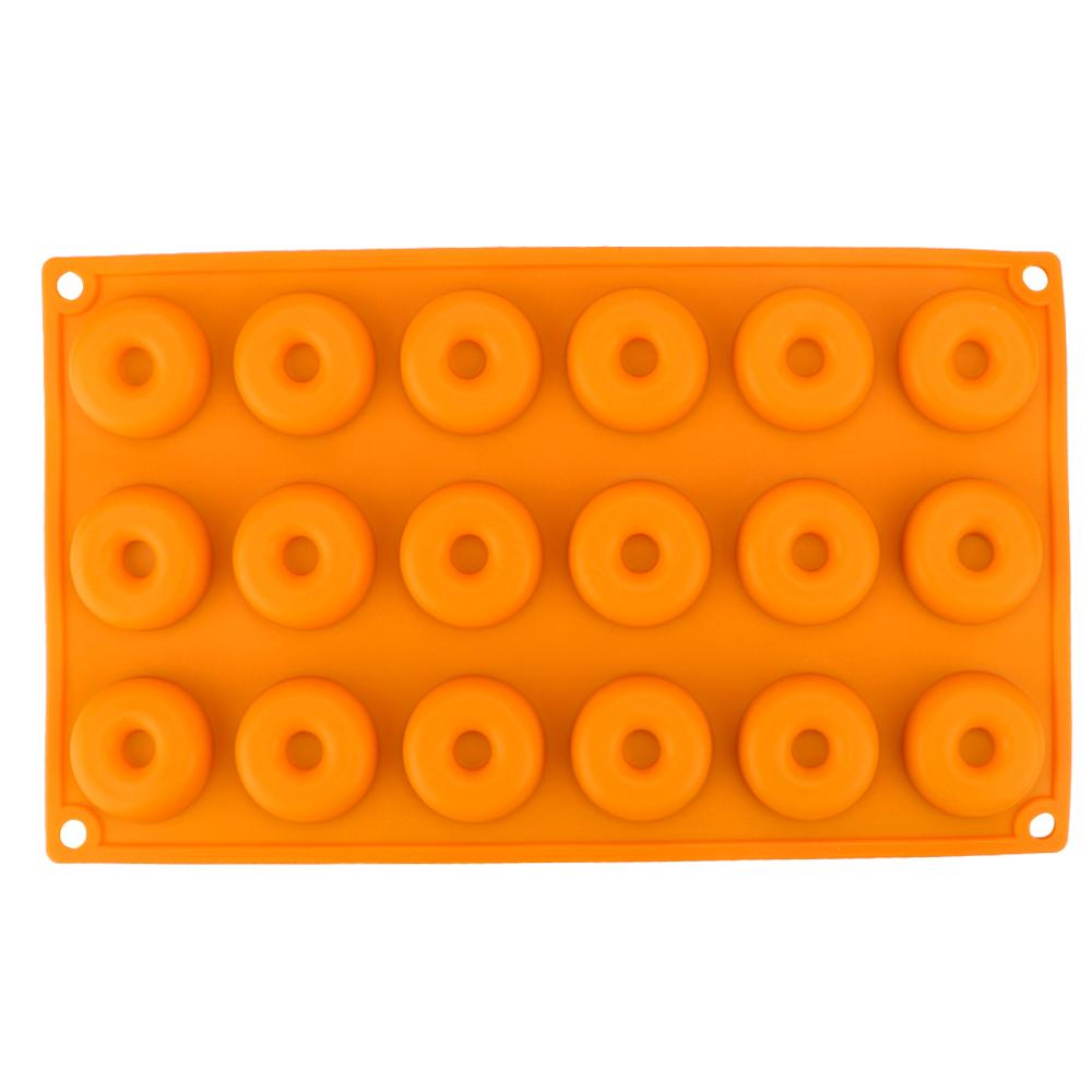 Reusable Biscuit Cake Molds Donut Dessert Baking Pan Silicone Mould 4cm 18-Cavity Mini Chocolate/ Donut Silicone Mold