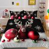 Kemila 3D Bedding Set Christmas Elk Pattern Duvet Cover Comforter Bed Linen Single Twin Full Queen Size Kids Girl Boys Gift Home Decor