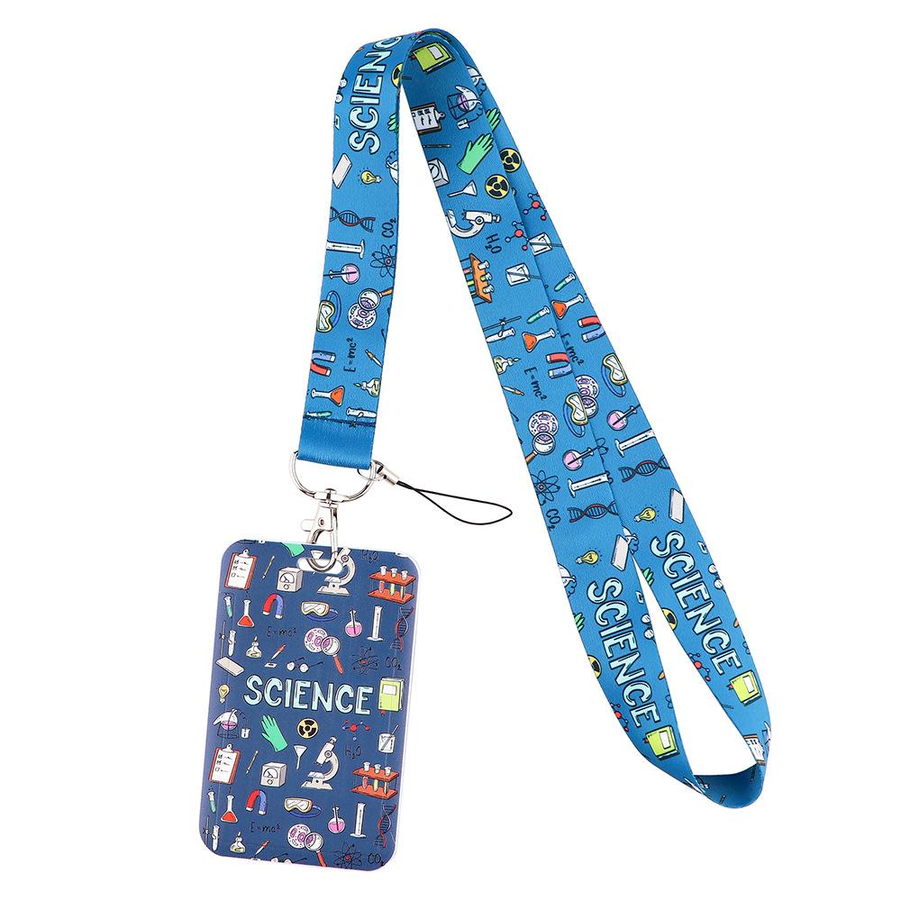 Chemistry Credential Holder Science Lanyards for Key Neck Strap For Card Badge Gym Keychain Keyring Accessories Student Gifts