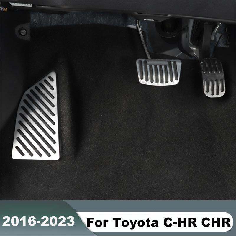 

Для Toyota C-HR CHR 2016 2017 2018 Автомобильные педали газа и тормоза, накладки на педали подножек, нескользящие накладки Footrest 1pcs Silver