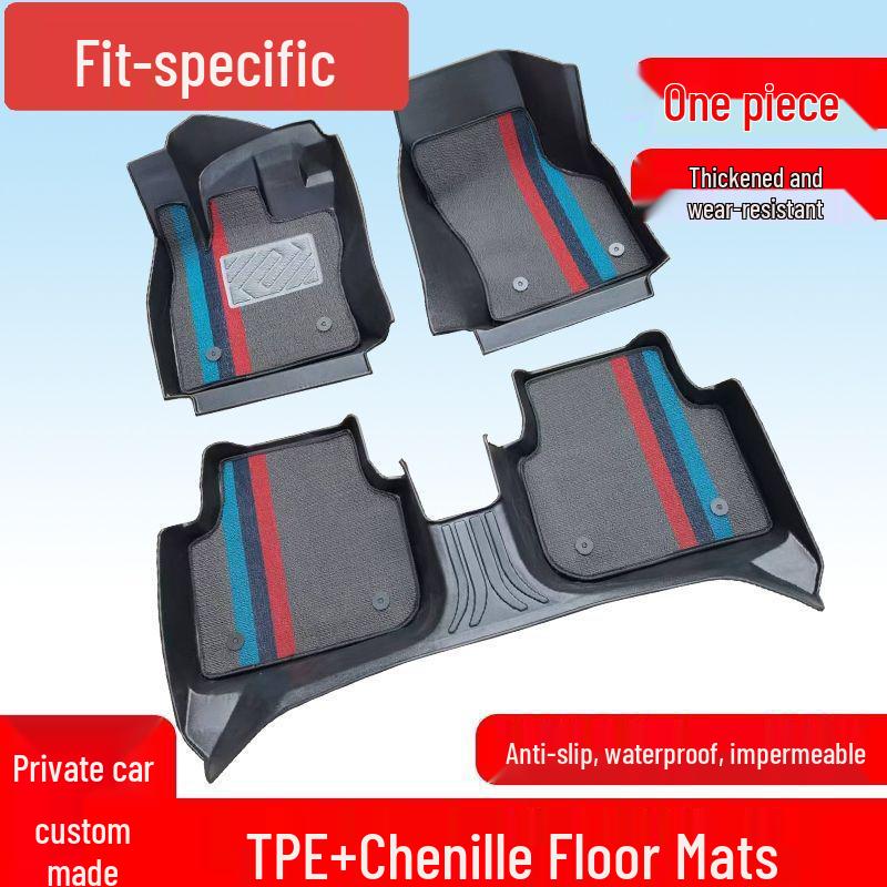 Honda Fit TPE Floor Mats for 2nd, 3rd, & 4th Gen - Full Coverage Pedal Mats 5 Seats Single Layer Mat TPE-14-20 Honda Fit