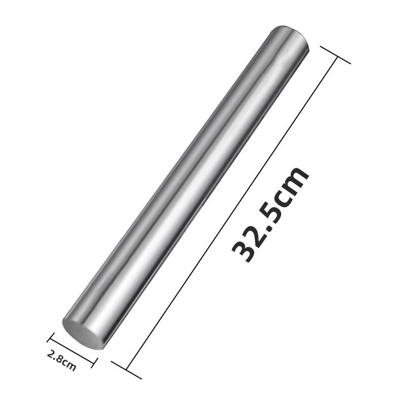 Lanno 304 Stainless Steel Non-Stick Rolling Pin for Dumplings and Noodles