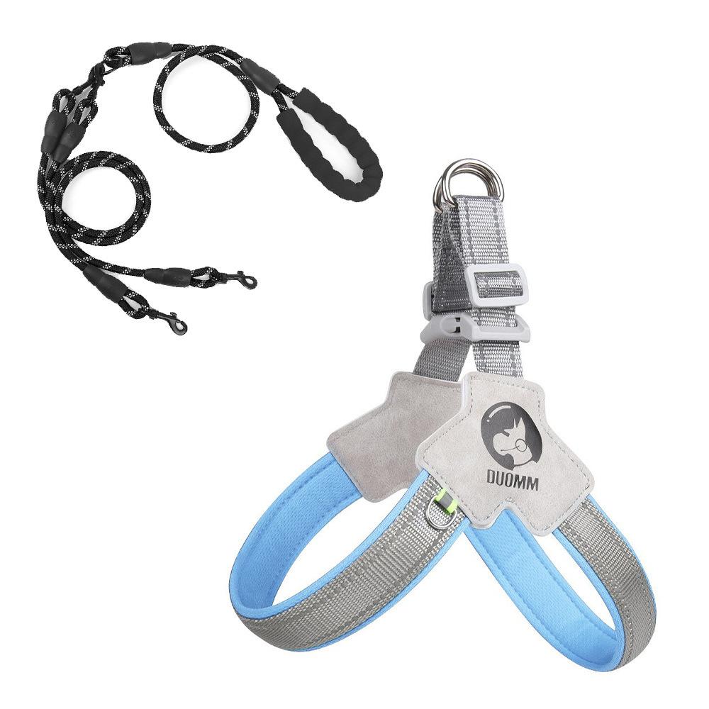 Puppy Chest Harness Saddle Pet Chest Harness Breathable Reflective Dog Leash Set Small & Medium Dog Traveling Products