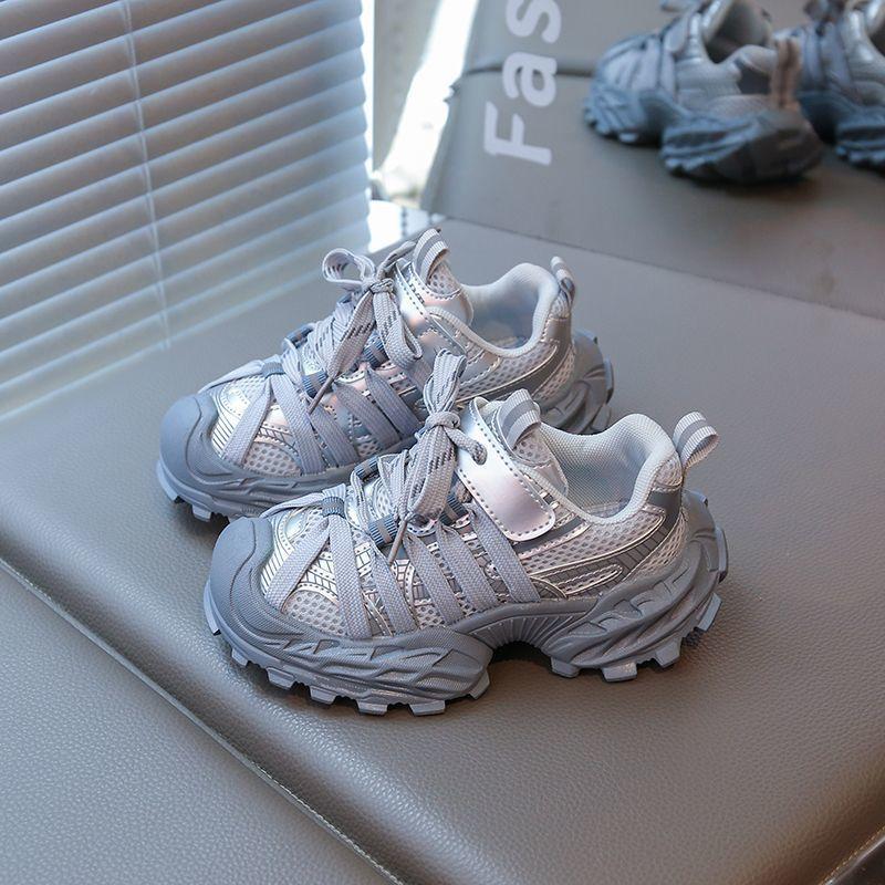 Children's dad shoes autumn new mesh breathable girls casual student versatile running sneakers