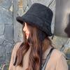 1Pc Bucket Hat Windproof Strap Versatile Lamb's Wool Warm Fisherman Hat Velvet Ear Protection