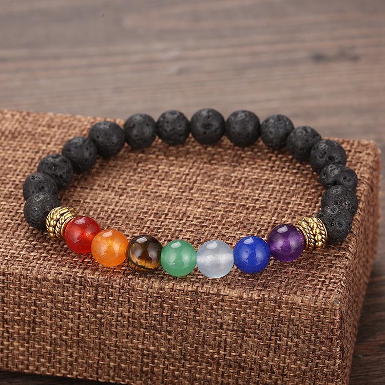Volcanic Stone Natural Stone Agate Stone Beaded Bracelet Bracelet