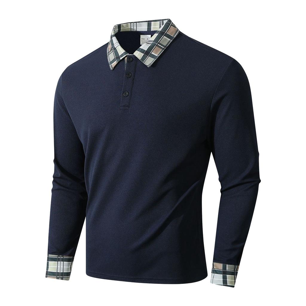Men's Spring Solid Color Long Sleeve Lapel Shirt Men's Casual Fashion Shirt