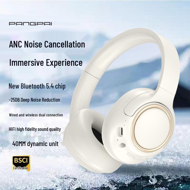 2026 ANC Noise Cancelling Bluetooth Over-Ear Headphones with HD Call and Sports Earbuds