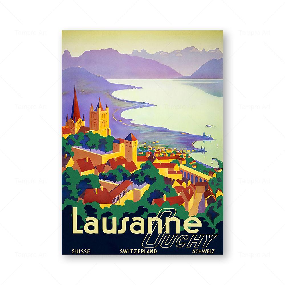 Travel City Landscape Vintage Poster Canada Spain French Italy Wall Art Canvas Painting Nordic Print Picture Living Room Decor
