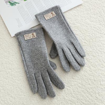 Women'S German Velvet Gloves Windproof And Warm Touch Screen Gloves Driving And Riding Touch Screen Warm Students Thickened And Velvet