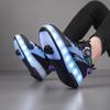 Boys/girls Two-wheel Dual-purpose Roller Skates Double Row Heely Shoes Roller Skates Luminous Sports Shoes Rechargeable