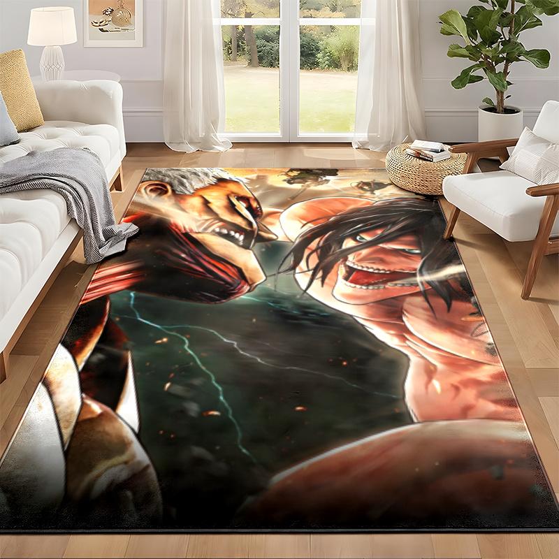 Attack on Titan Carpet Door Mat for Living Room or Bedroom Protective Mat Under Chair Office Decoration Christmas Gift Birthday Present