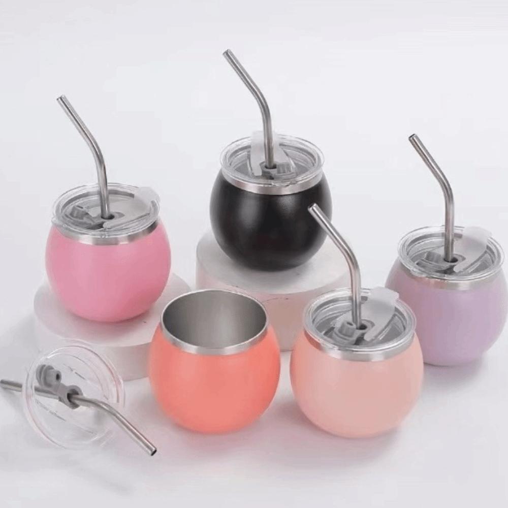 Double Wall Portable Egg Cup 5oz Tumbler Cup Tea Mug Argentine Yerba Mate Cup Office