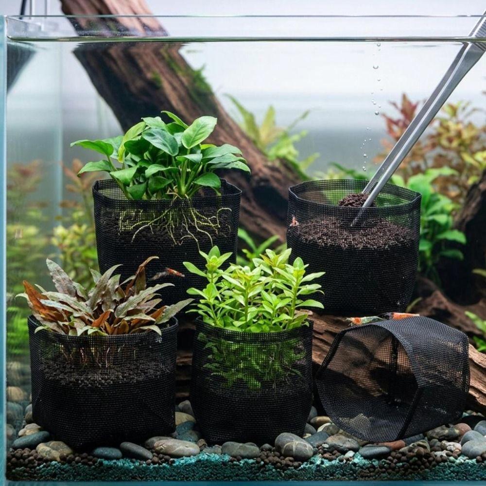 Water Permeable Aquatic Planting Basket Fine Mesh Pond Planter Bag for Water Plants