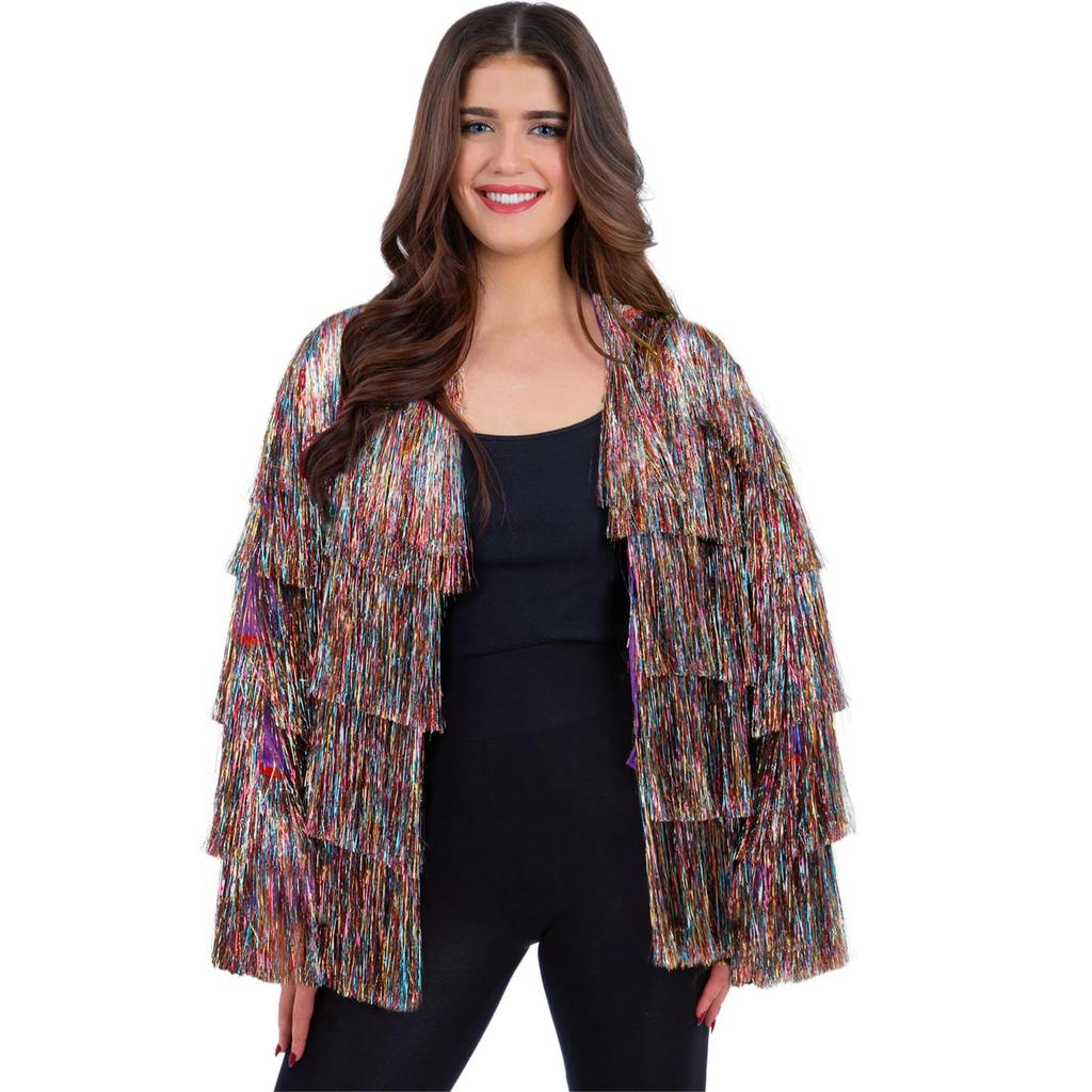 Fever Womens/Ladies Tinsel Festival Costume Jacket