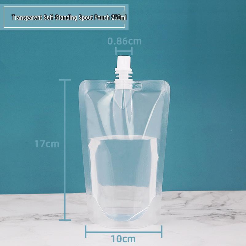 Transparent Pipspåse för Juice, Sojamjölk och Flytande Förpackning - Bärbar Vattenpåse för Takeaway