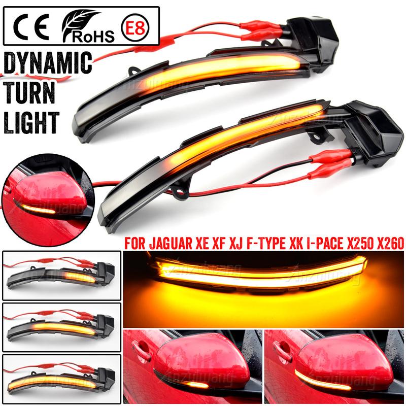Fit for Jaguar XE XF XJ F-TYPE XK XKR I-PACE X250 X260 Dynamic Blinker Indicator Mirror Turn Light Signal