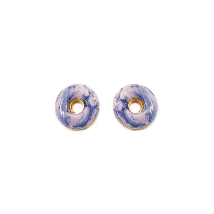 [Worn by (G)I-DLE's Miyeon] Pantone Donut Marbling Earrings (LP)