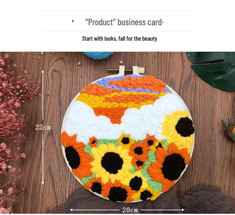 Suzi Embroidery Kids' Five Grains & Beans Cartoon Wool Canvas Art