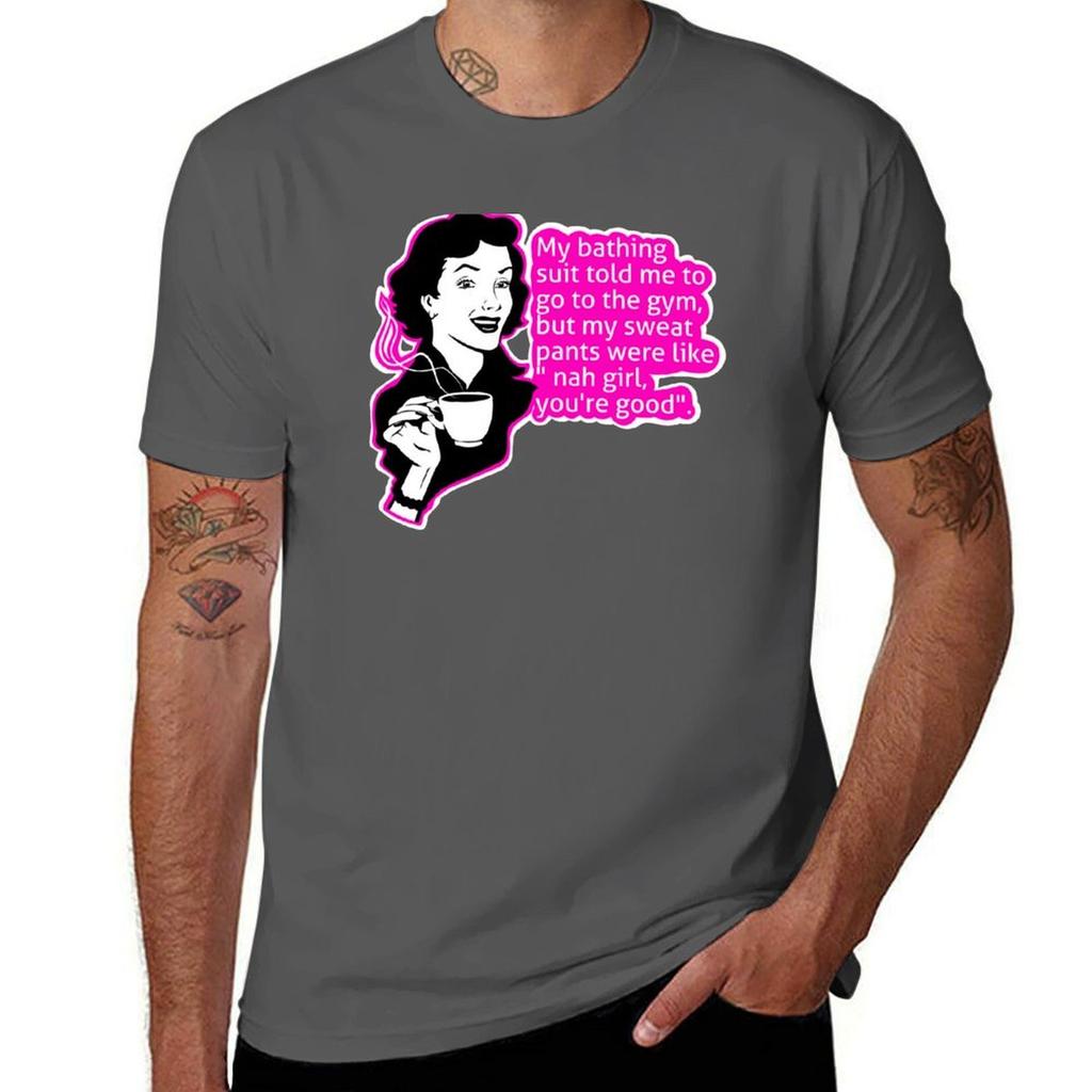 Fitness girl funny TShirt Casual Trendy Streetwear Tee Shirt