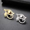 Stainless Steel Eye of Horus Brooch Egyptian Metal Pins for Women Men Suit Bag Badge Protection Jewelry Accessories Amulet Gifts