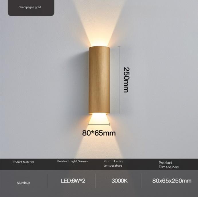 European Minimalist LED Wall Lamp Bedroom Bedside Lamp Living Room Background Wall Corridor Staircase Decorative Lighting