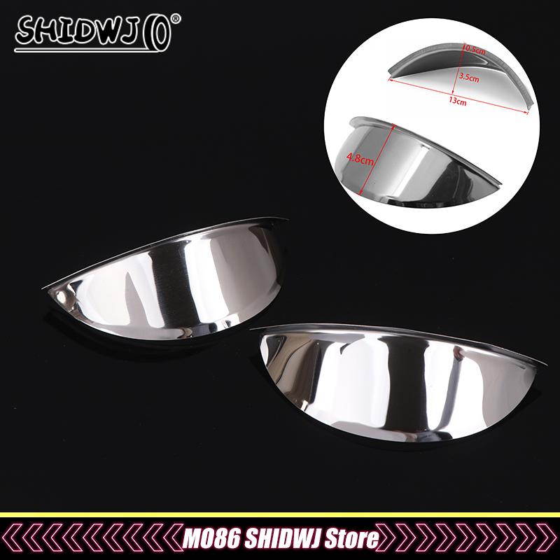 Universal Chrome Metal Scooter Headlight Rainproof Cover 5.75"/7"For Cafe Racer Motorcycle Front Lamp Visor