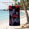 SAJA BOYS Custom Name Printed Beach Towel Personalized Soft Towel For Swimming Beach Travel