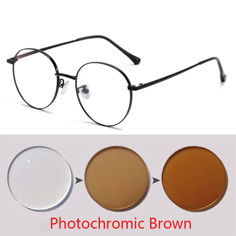 -1.0 -1.5 -2.0 Bis -6.0 Runde Fertige Kurzsichtigkeitsbrillen Herren Damen Metallbrille Rezept Schüler Kurzsichtigkeitsbrille