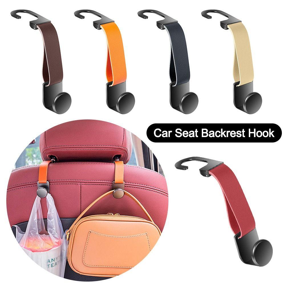 PU Leather Seat Back Hanger Hook Wear-Resistant Hanging Storage Hook Car Interior Accessories