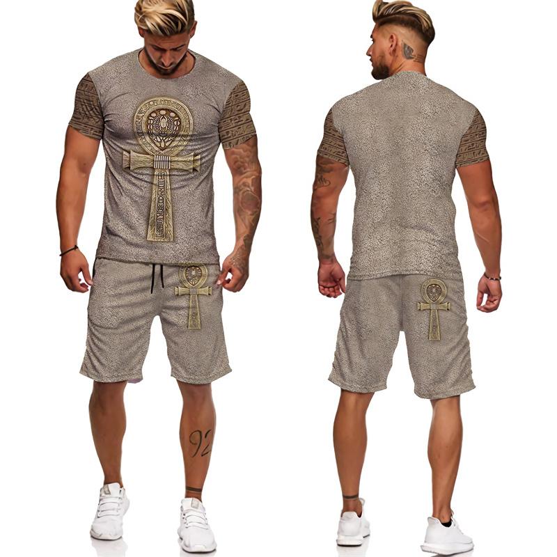 Vechiul Horus Zeul Egiptean Ochiul Egiptului Faraon Imprimare 3D Tricouri/Short/Costume Hip Hop Îmbrăcăminte Streetwear Unisex Seturi 2 piese