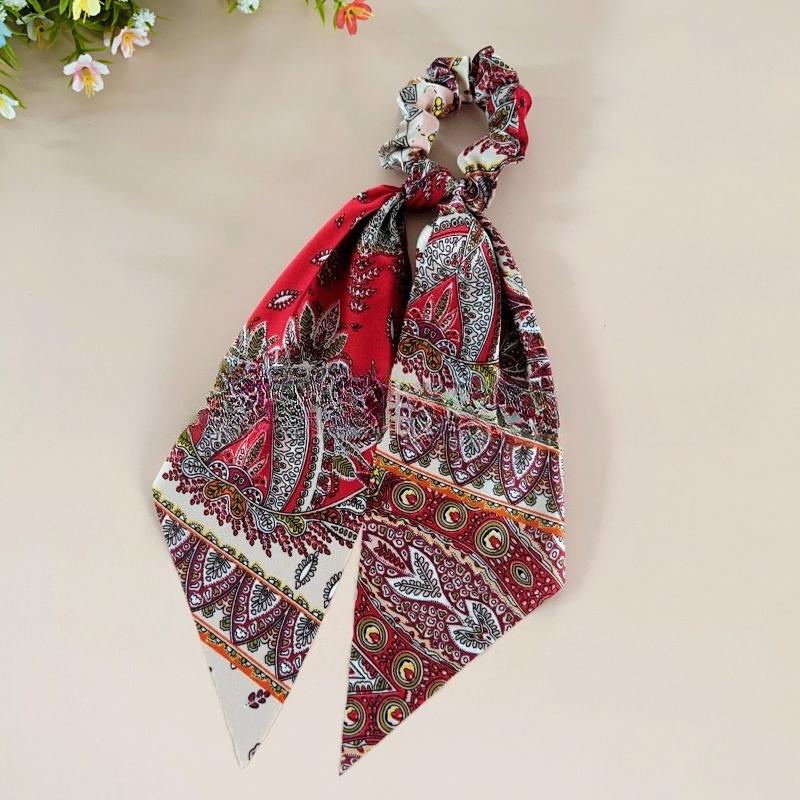 New Korean Bow Ribbon Elastic Hair Bands Women Elegant Hair Rope Elastic Ring Ties Headwear Girls Hair Accessories