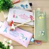 Cartoon Horse Printed Canvas Pencil Bag Korean Pencil Case Large Capacity Storage Bags Student Stationery Pouch School Supplies