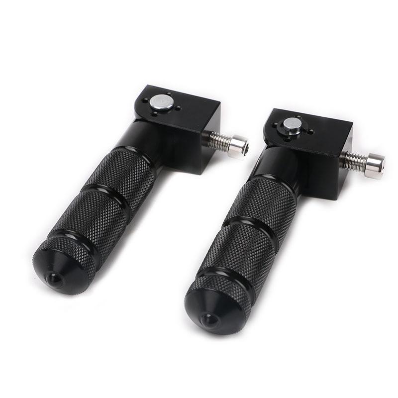 1 Pair Motorcycle aluminum pedal electric vehicle rear foot support bicycle folding support rod universal modification accessories