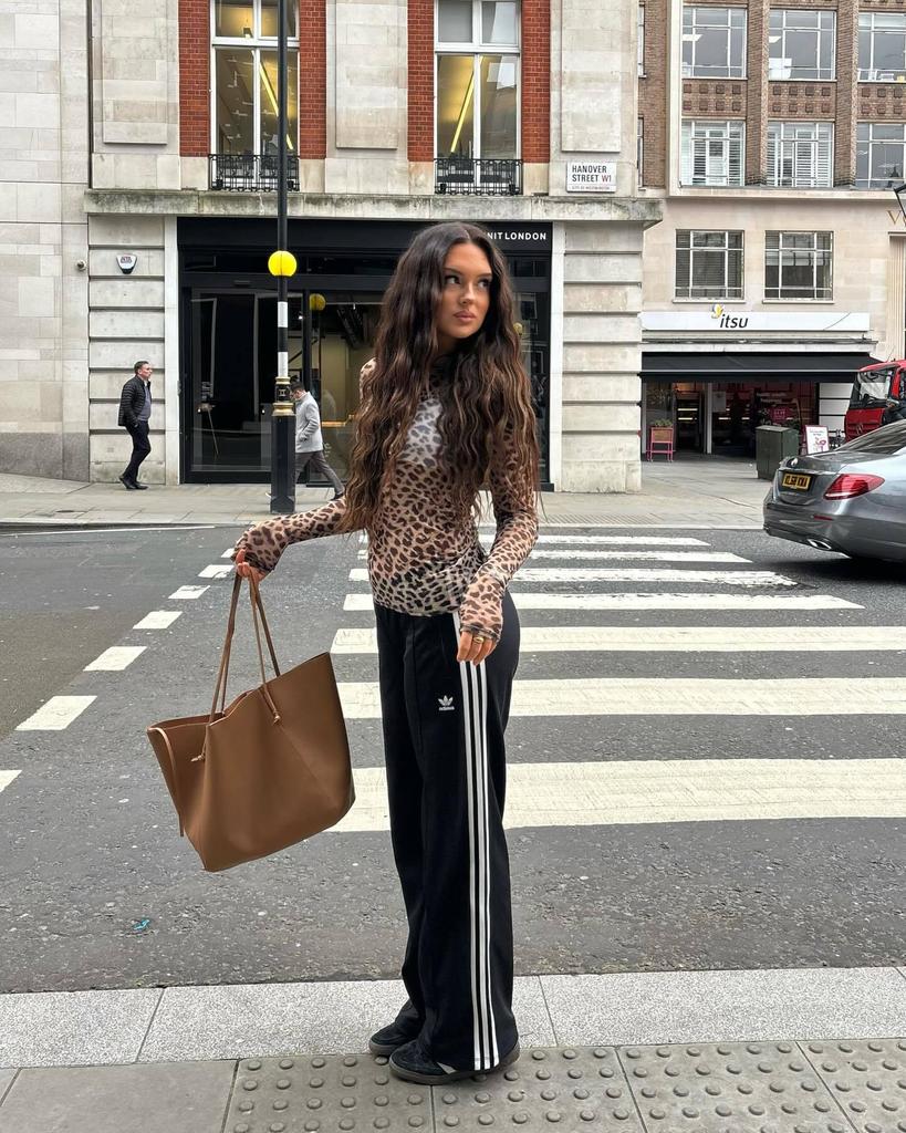 2024 Chic Hong Kong Style Leopard Print Slim Fit Long Sleeve Top for Women, Autumn Collection