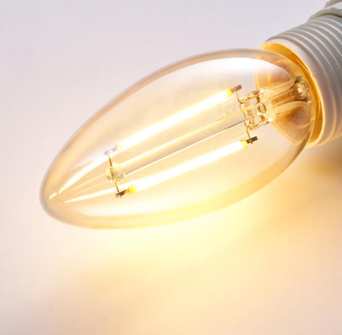 Tischlampe, dimmbar, anthrazit, 25 cm (103.238.96) LED-Lampe, E17, 210 Lumen, dimmbar, Kronleuchter, braunes Klarglas (605.392.57) Gehäuse und LED-Birne(n)