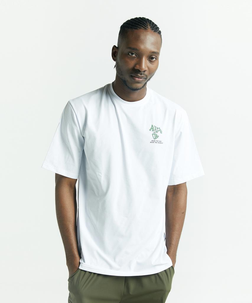 AINIFFON Aio Graphic Semi Short Sleeve White