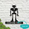 Personalisierbare Metall-Wandkunst Roboter Klassisch Neon Heimdekor Benutzerdefiniertes Schild Skulptur