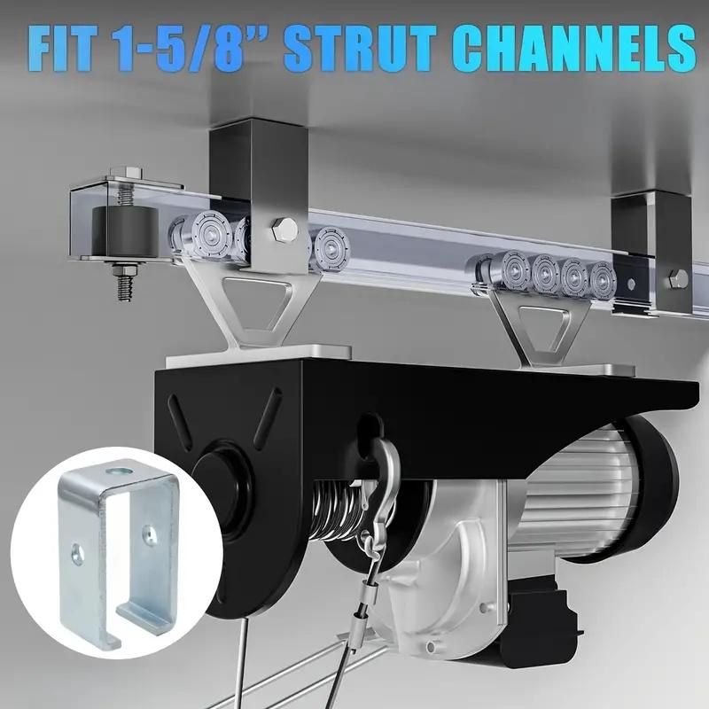 Channel Trolley Track Hanger Bracket for Strut Channel Intermediate Support Hange Bracket for  1-5/8" Channel Trolley Track