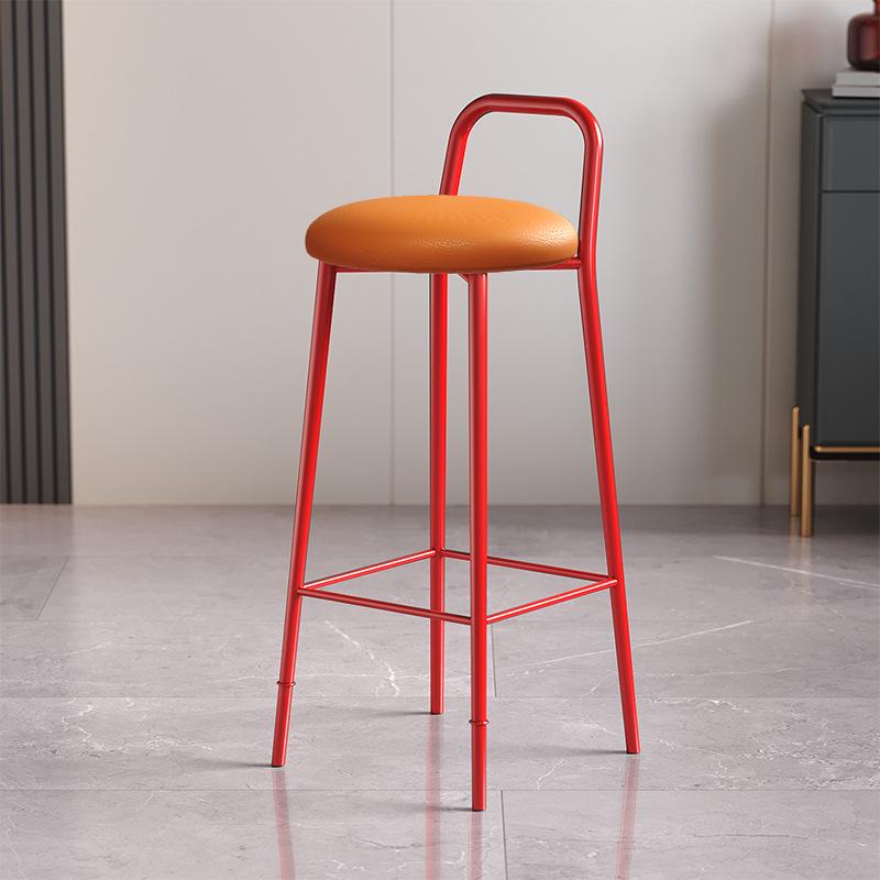 Nordic Iron Art Bar Stool with Backrest – Modern, Luxurious Design