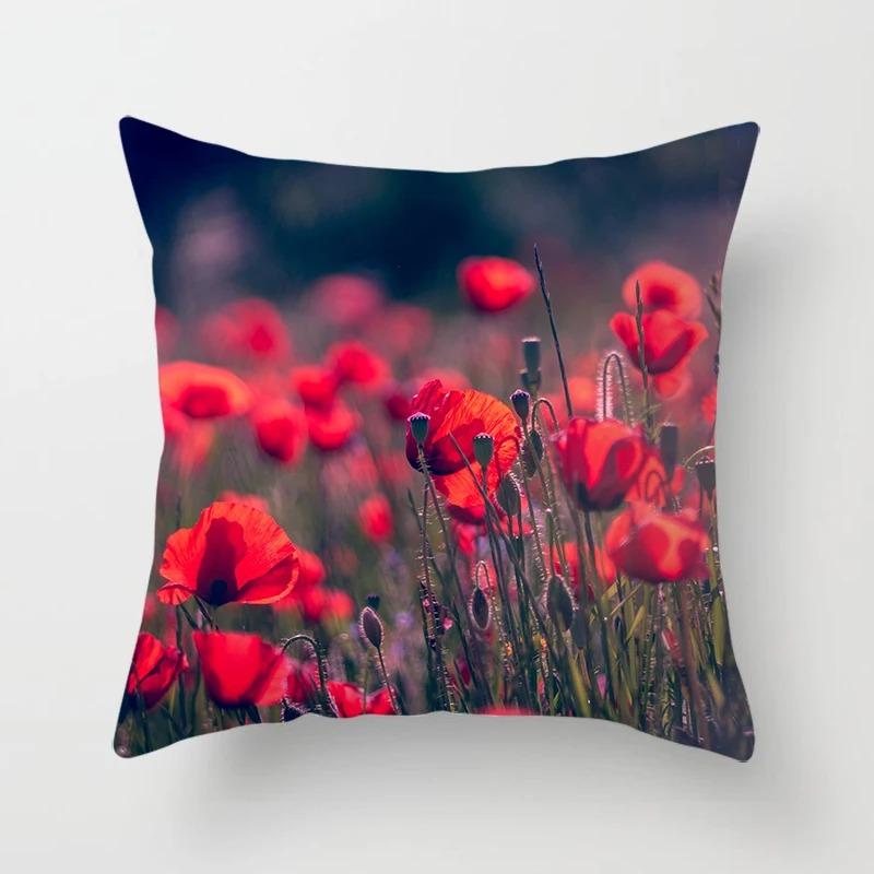 Flower Pattern Pillowcase Car Ornaments Office Living Room Home Pillowcase