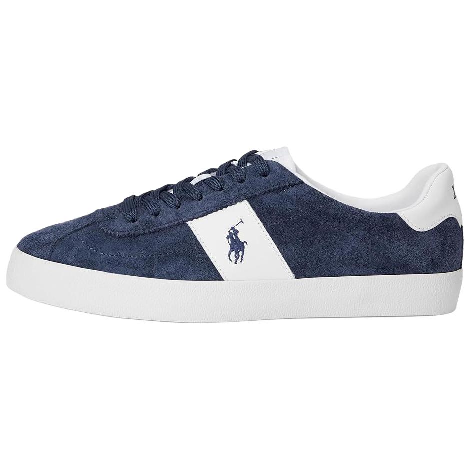 

Кеды Polo Ralph Lauren Court Vulc Кожа Замша Круглый носок На шнуровке Низкие Мужские кеды Синий 10010659 38