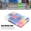 580 Pcs Insulation Shrinkable Tubes Assortment Shrink Ratio 2:1 Wire Cable Sleeve  Electrician