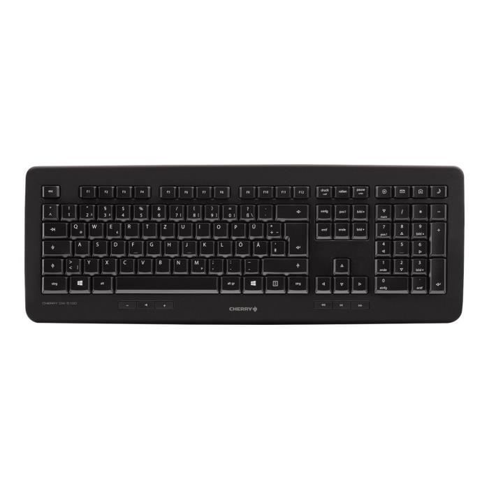 Clavier et souris sans fil - cherry - dw 5100 - noir - suisse - 2,4 ghz multimédia