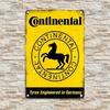 Continental Vintage Metal Tin Sign, Tyre Engineering Germany Advertisement for Home, Room, Restaurant, Bar, Cafe, Garage Deco