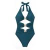 1011 European and American One-piece Swimsuit Racing Women's Professional Swimming Women's Sexy Swimsuit Neck Strap